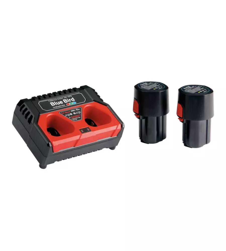 Potatore a catena a batteria blue bird "cs 22-04" barra 10 cm 10.8v 2.5ah
